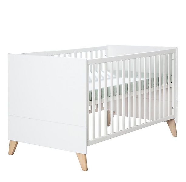 roba® Babybett Leon - Babybett mit 3 Schlupfsprossen & 3-fach höhenverstell günstig online kaufen
