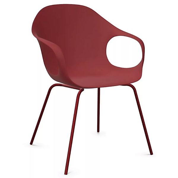 Kristalia ELEPHANT Stuhl rot mit Vierfußgestell rot günstig online kaufen