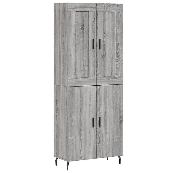 vidaXL Highboard Grau Sonoma 69,5x34x180 cm Holzwerkstoff 3199575 günstig online kaufen