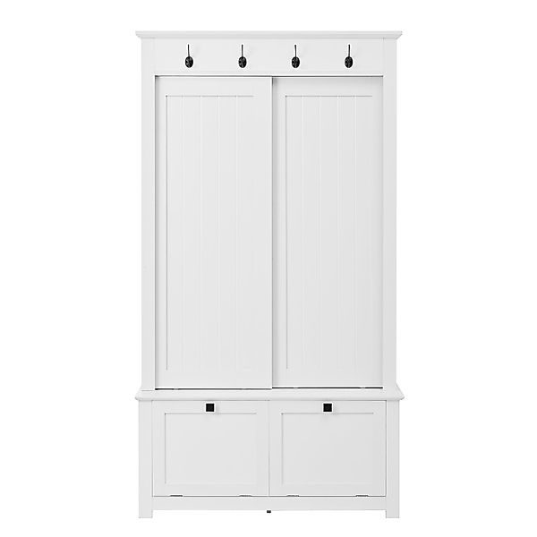 Garderobenschrank mit Schiebetüren und integriertem Schuhschrank, multifunk günstig online kaufen