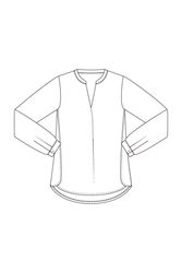 Milano Italy Kurzarmbluse Blouse with V-Neck günstig online kaufen