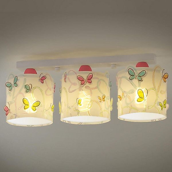 Kinderzimmer Deckenleuchte Butterfly 3xE27 günstig online kaufen