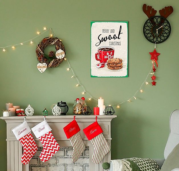 queence Metallbild Sweet Christmas, Essen, Schriftzug, Schriftzüge, Weihnac günstig online kaufen