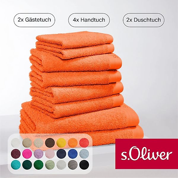 s.Oliver Handtuch Set "s.Oliver, Premium Qualität, 600 gr/m²" Set 8 Stk. Wa günstig online kaufen