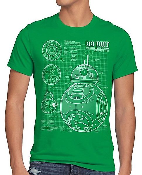 style3 T-Shirt BB Unit blaupause astromech droide star krieg wars der stern günstig online kaufen