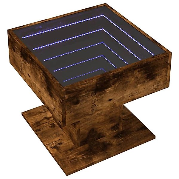 vidaXL LED-Couchtisch Räuchereiche 50x50x45 cm Holzwerkstoff 847529 günstig online kaufen