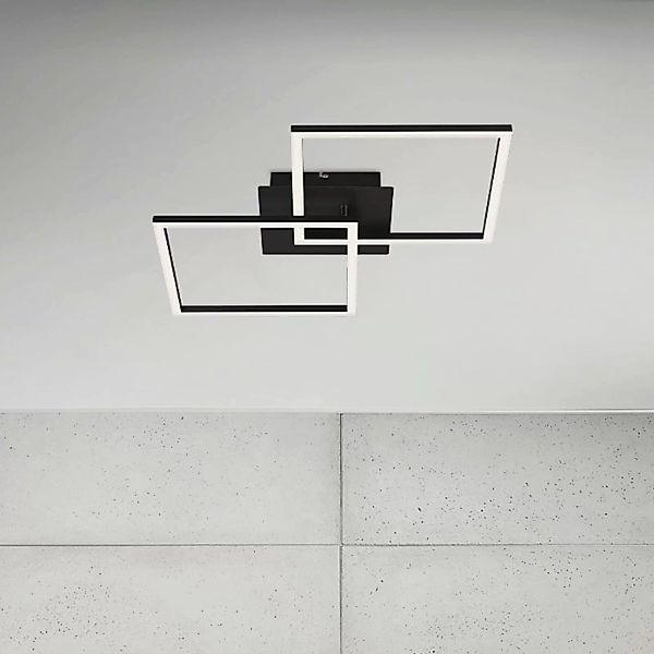 LED-Deckenlampe Frame 2-flammig Switch dim schwarz günstig online kaufen