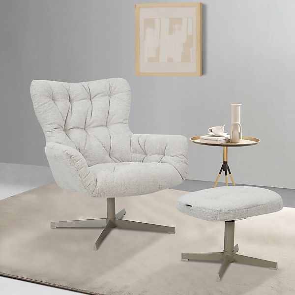 Home affaire Drehsessel "VERGAS Ohrensessel mit Hocker im Set" Relaxsessel günstig online kaufen