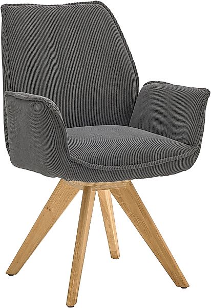 Musterring Esszimmerstuhl »Tiama«, (Set), 2 St., Cord, Stativgestell Eiche günstig online kaufen