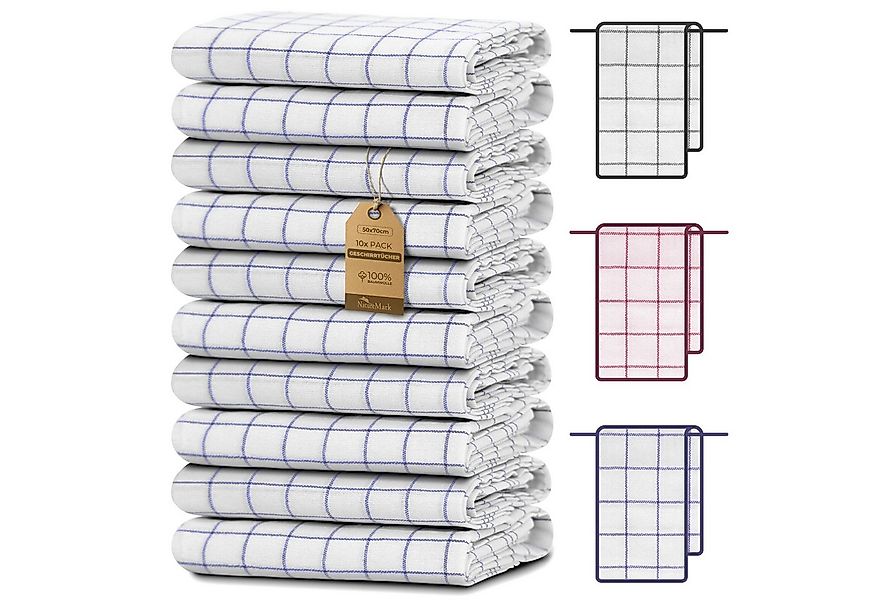 NatureMark Geschirrtuch 10er-Set Küchentücher 50x70cm, (Set, 10-tlg., 10x G günstig online kaufen