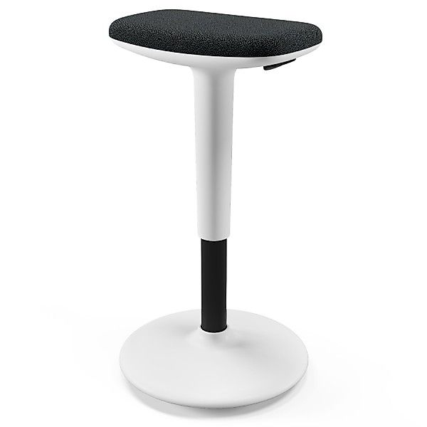 König+Neurath QUICK. III Stehhilfe Hocker | Gestell weiß | Bezug schwarz günstig online kaufen