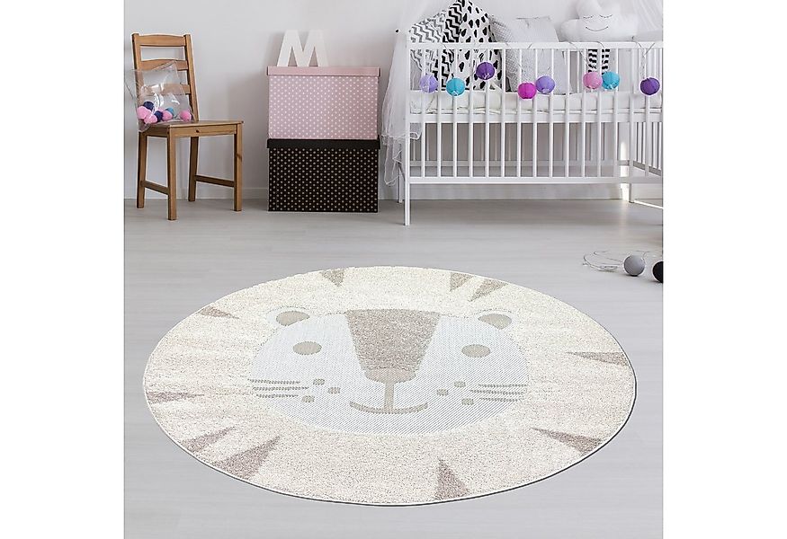 TeppichHome24 Kinderteppich „High Low“ Kinderzimmer Teppich mit Katzenmotiv günstig online kaufen