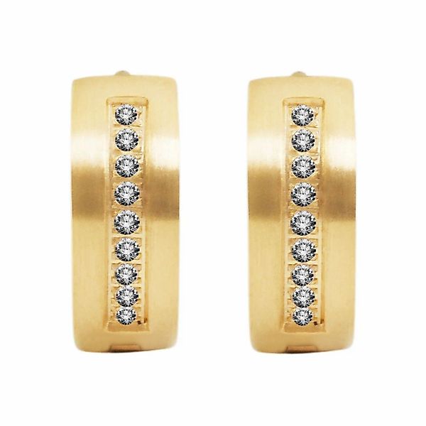 Adelia´s Klappcreolen "Damen Ohrringe – Klappcreole aus Edelstahl mit Stras günstig online kaufen