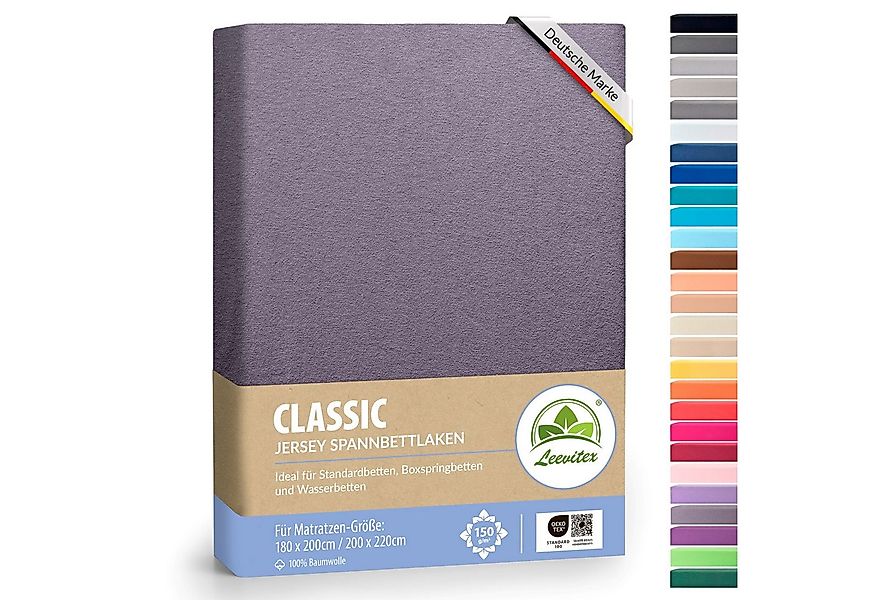 leevitex® Spannbettlaken Boxspringbett & Wasserbett Spannbettlaken 150 g/m² günstig online kaufen