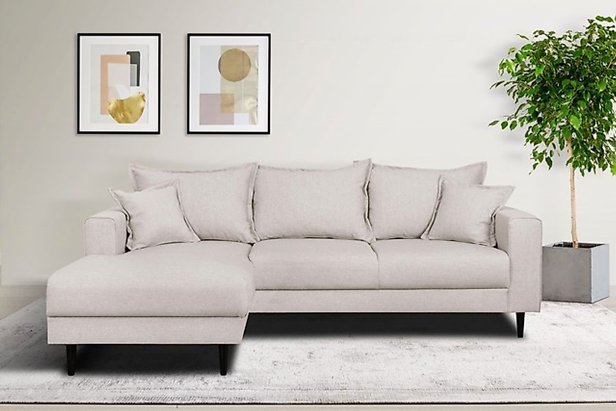 Home affaire Ecksofa "VEYRAS L-Form, hoher Sitzkomfort, Maße B/T/H: 230/150 günstig online kaufen