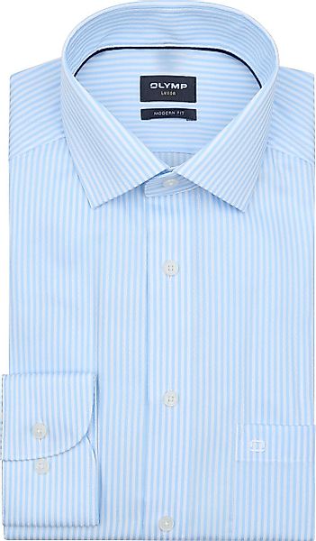 OLYMP Luxor Hemd Streifen Blau - Größe 48 günstig online kaufen