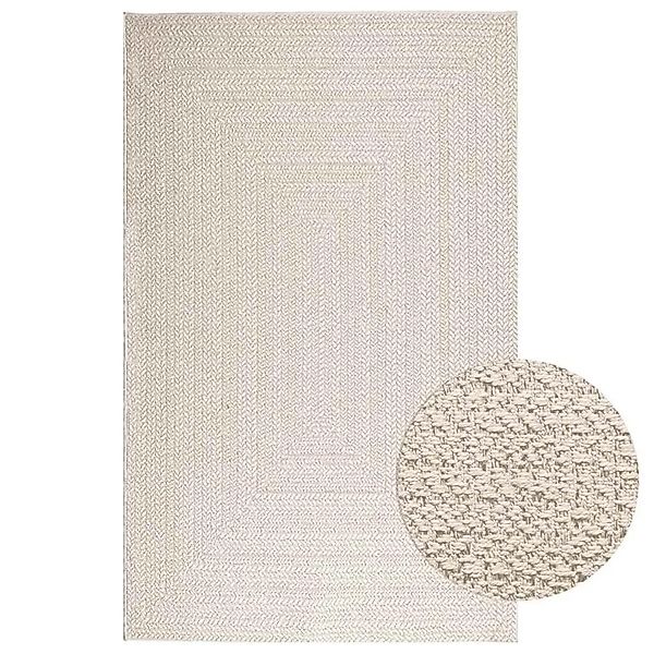 vidaXL Teppich ZIZUR Creme 160x230 cm Jute-Optik Indoor und Outdoor 4010366 günstig online kaufen