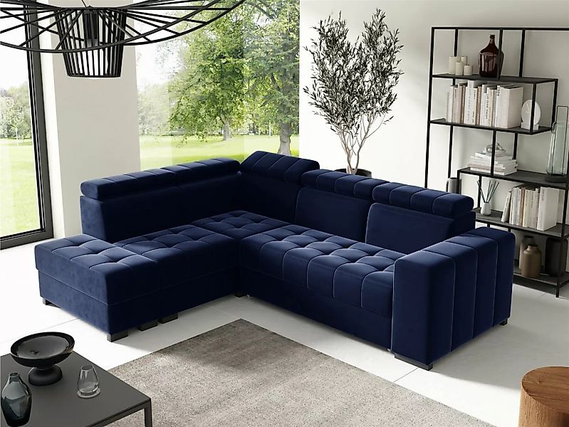 Fun Möbel Ecksofa Schlafsofa Sofa CESENA in Stoff Salvador, Ottomane Links günstig online kaufen