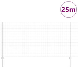 vidaXL Gartenzaun Zaun mit Pfosten Silber günstig online kaufen