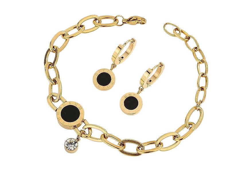 KARMA Schmuckset Damen Edelstahl vergoldet Armband 15+5 cm (Damenschmuck, O günstig online kaufen