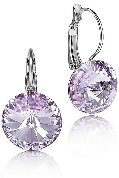 LUISIA® Paar Ohrhänger Ohrringe "Rivoli" mit 14 mm Premium Kristallen (2-tl günstig online kaufen