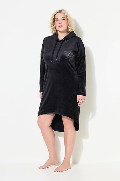 Ulla Popken Jerseykleid Loungewear-Nickikleid Kapuze Langarm günstig online kaufen