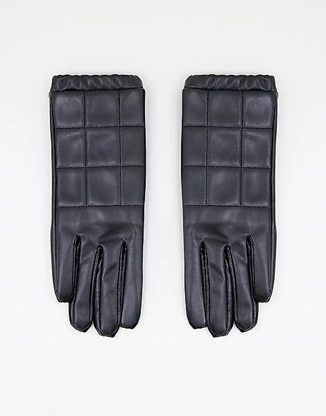 SVNX – Handschuhe aus PU-Kunstleder in Schwarz günstig online kaufen