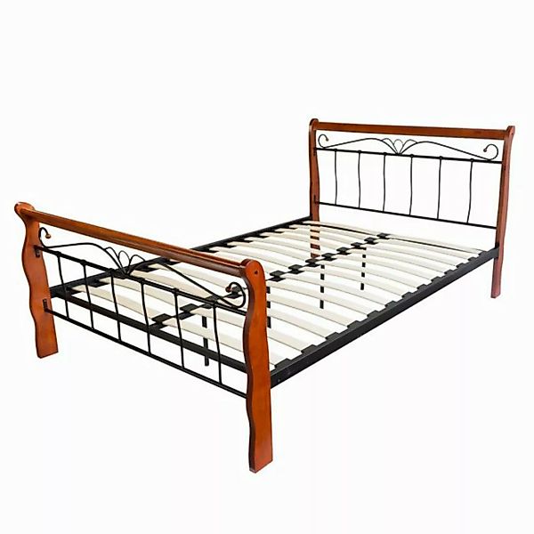 Homestyle4u Metallbett 140 160 180 x 200 Bettgestell Doppelbett inkl. Latte günstig online kaufen