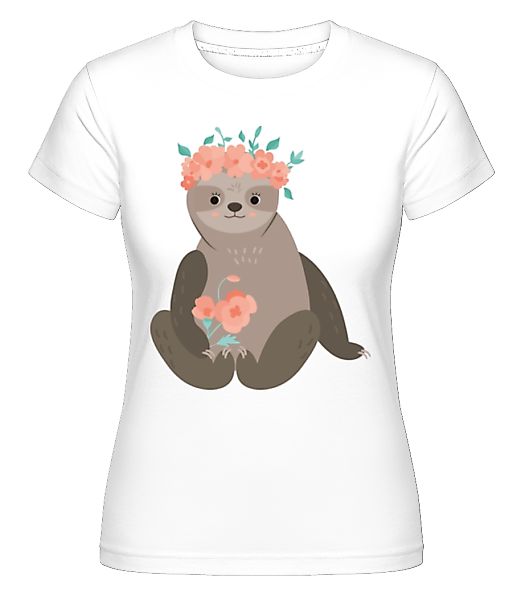 Faultier Mit Blumen · Shirtinator Frauen T-Shirt günstig online kaufen