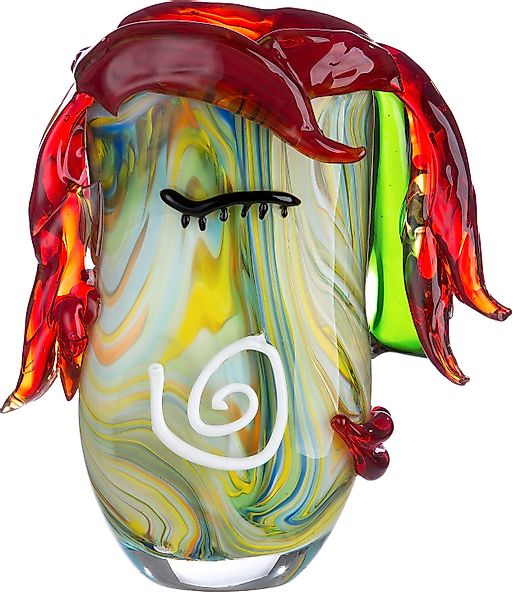 Casablanca by Gilde Tischvase "Curly", (1 St.), dekorative Vase aus Glas, B günstig online kaufen