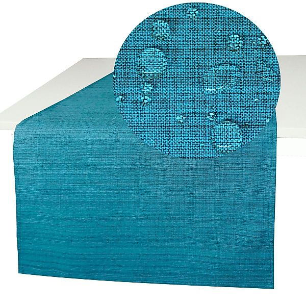 Tischdecke SAISON Outdoor Türkis 40x140 Tischläufer günstig online kaufen