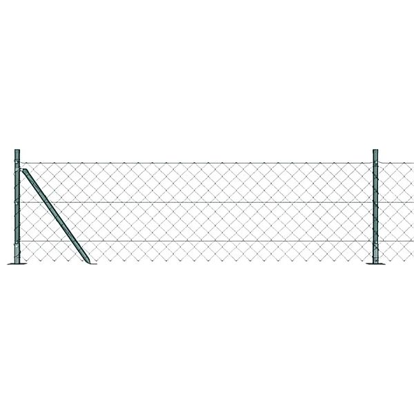 vidaXL Zaunpfosten Grün 10 x 0,6 m 60 x 60 mm Maschen Stahl und PVC 3351235 günstig online kaufen