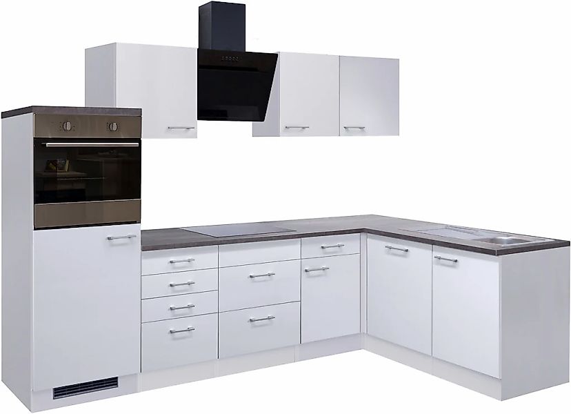 Flex-Well Küchenzeile "Lucca" wahlw. mit E-Geräten, Stellmaß 280x170 cm, vi günstig online kaufen