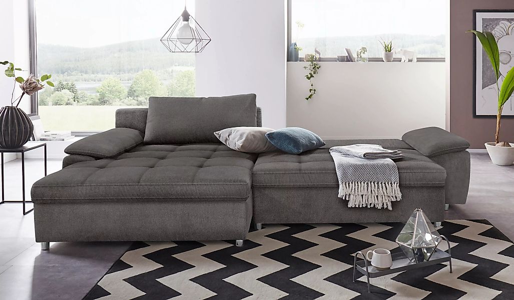 sit&more Ecksofa »Labene L-Form«, wahlweise mit Bettfunktion und Bettkasten günstig online kaufen