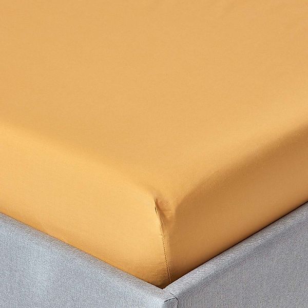 Homescapes Spannbettlaken Spannbettlaken senfgelb 90 x günstig online kaufen