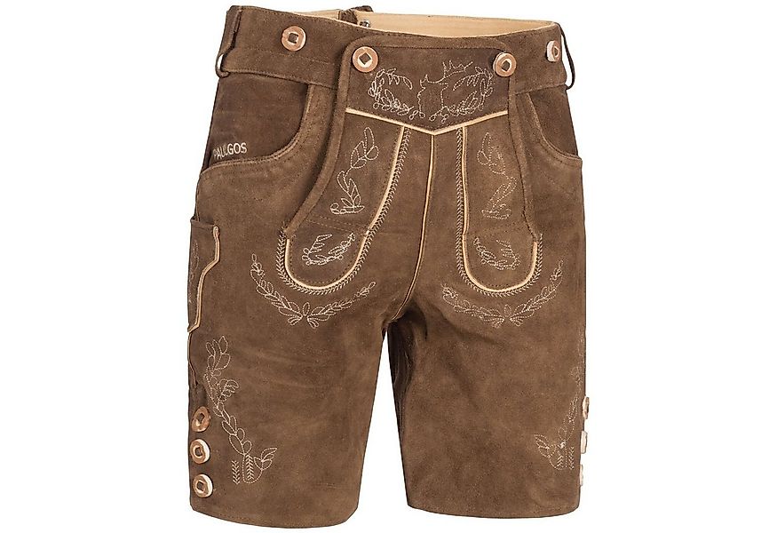 PAULGOS Trachtenhose Herren Lederhose Kurz mit Trägern 100% Echtleder - HK1 günstig online kaufen