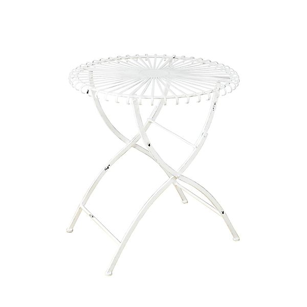 HTI-Living Gartentisch Gartentisch Weiß Romantic Garden günstig online kaufen