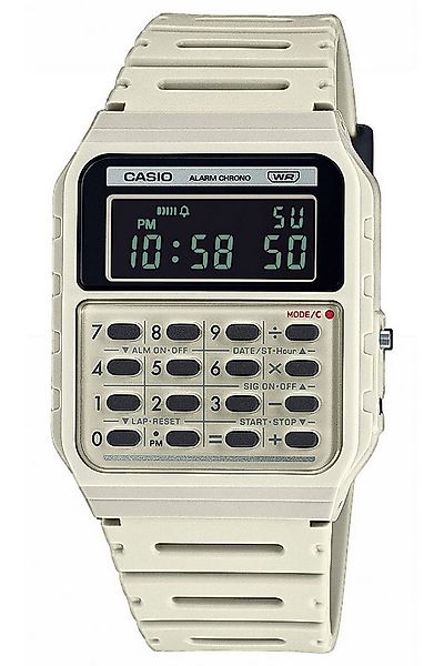 CASIO VINTAGE Digitaluhr mit Taschenrechner Vintage Edgy Beige günstig online kaufen
