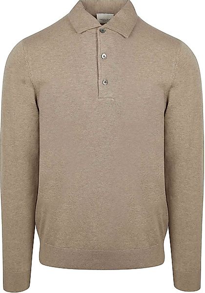 Profuomo Longsleeve Poloshirt Luxury Basic Beige - Größe S günstig online kaufen