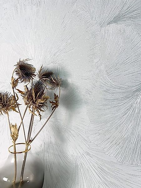 Newroom Vliestapete Neriah Silver Tapete Mustertapete Dschungel,Palmen,Blät günstig online kaufen