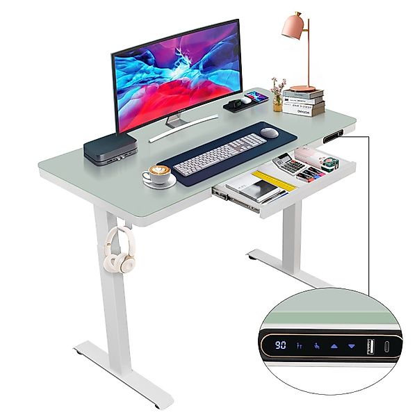 DOPWii Computertisch Elektrischer Steh-Sitz Schreibtisch,Tischplatte 140/12 günstig online kaufen