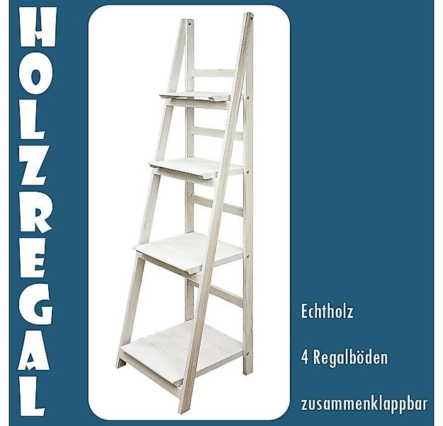 Kingpower Leiterregal Regal Bücherregal Wandregal Standregal Blumentreppe K günstig online kaufen