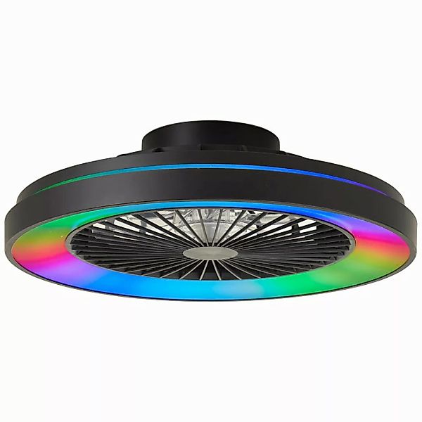 LED Deckenventilator Mazzaro RGBW in Schwarz 40W 4700lm günstig online kaufen