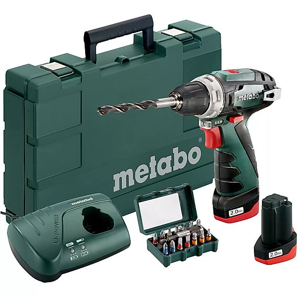Metabo 10,8 V Akku-Bohrschrauber PowerMaxx BS Basic inkl. 2 Ah Akkus mit Ko günstig online kaufen