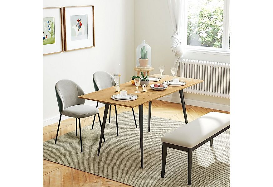HOMCOM Klapptisch Esstisch ausziehbar 120/160 x 75 cm für 6-8 Personen (Ess günstig online kaufen