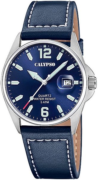 CALYPSO WATCHES Quarzuhr Basic K5870/3, Armbanduhr, Herrenuhr, Lederarmband günstig online kaufen
