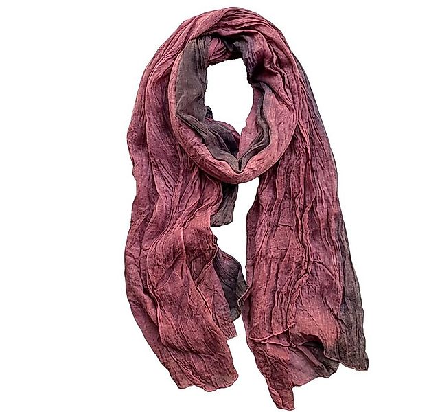 Blusmart Modeschal Leinen-Schal mit Ombre-Batik- und Faltenmuster, (Warm un günstig online kaufen