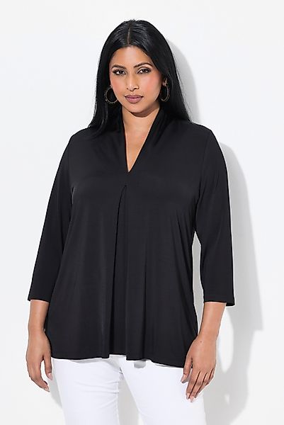 Ulla Popken T-Shirt Slinkyshirt A-Linie Kelchkragen günstig online kaufen
