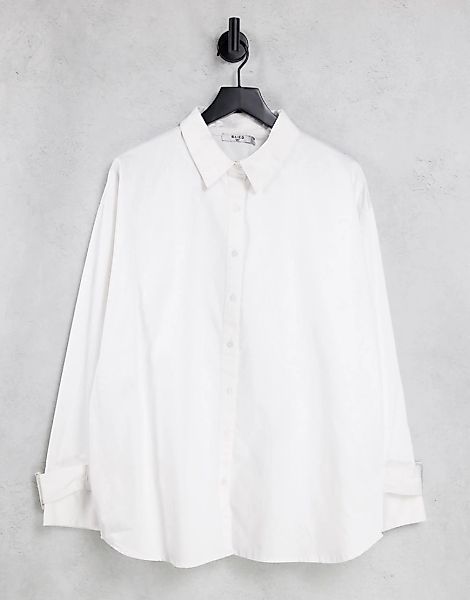 NA-KD x Sofia Coelho – Oversize-Hemd in Weiß mit Schnallen-Detail günstig online kaufen