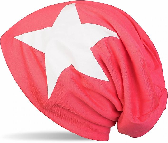 styleBREAKER Beanie "Beanie mit Stern Print" 1 Stk. günstig online kaufen